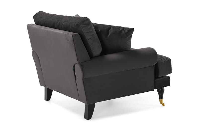 Andrew Lænestol Velour - Mørkegrå/Messing - Møbler - Stole & lænestole - Lænestole - Howard lænestol