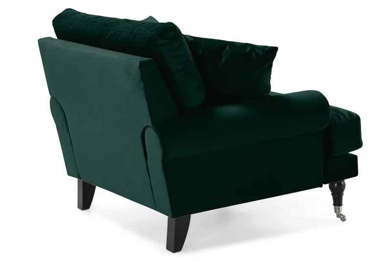 Andrew Lænestol Velour - Mørkegrøn/Krom - Møbler - Stole & lænestole - Lænestole - Howard lænestol