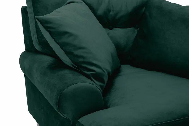 Andrew Lænestol Velour - Mørkegrøn/Krom - Møbler - Stole & lænestole - Lænestole - Howard lænestol