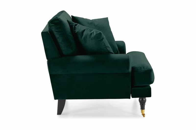 Andrew Lænestol Velour - Mørkegrøn/Messing - Møbler - Stole & lænestole - Lænestole - Howard lænestol