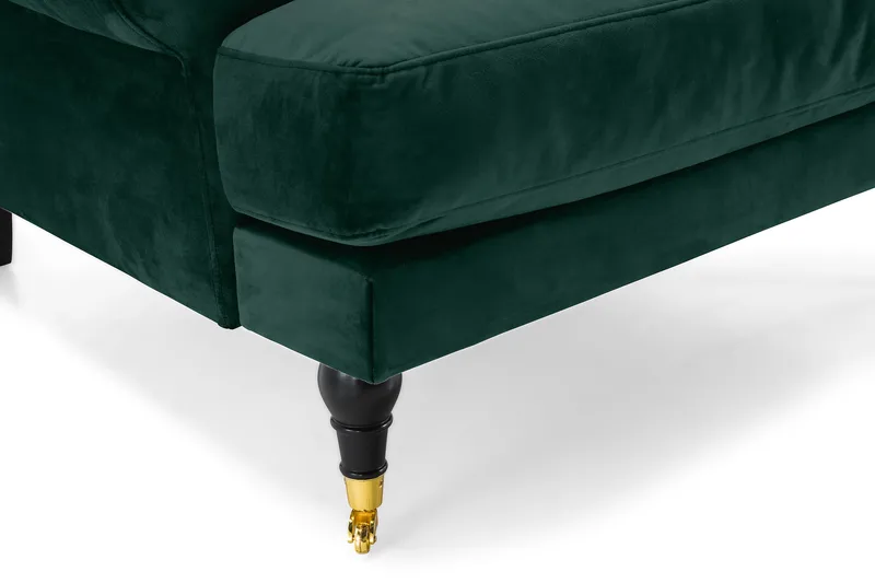 Andrew Lænestol Velour - Mørkegrøn/Messing - Møbler - Stole & lænestole - Lænestole - Howard lænestol