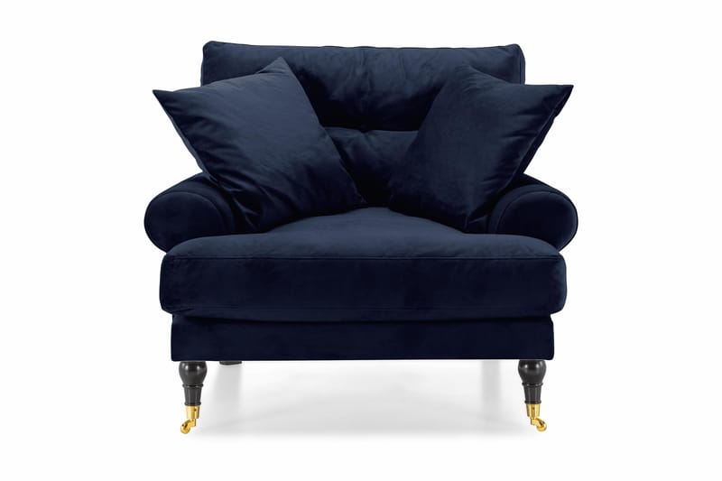 Andrew Lænestol Velour - Midnatsblå/Messing - Møbler - Stole & lænestole - Lænestole - Howard lænestol