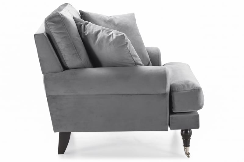 Andrew Lænestol Velour - Sølvgrå/Krom - Møbler - Stole & lænestole - Lænestole - Howard lænestol