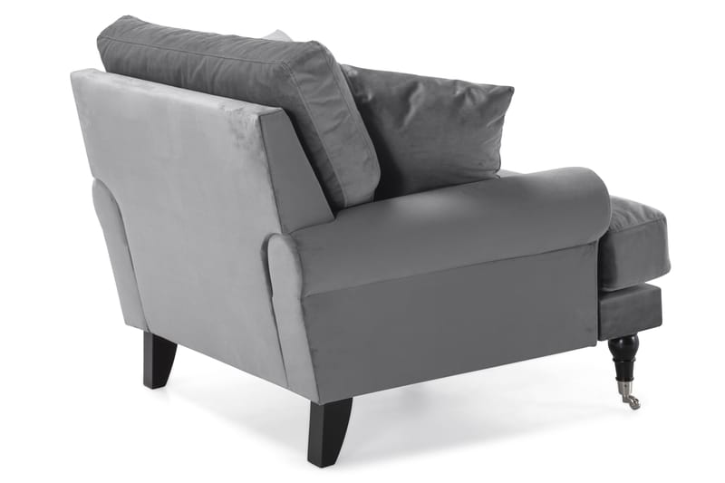 Andrew Lænestol Velour - Sølvgrå/Krom - Møbler - Stole & lænestole - Lænestole - Howard lænestol