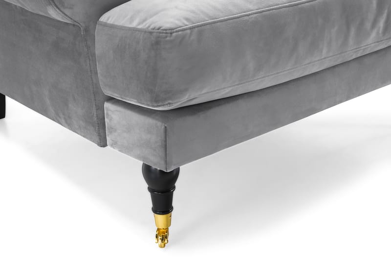 Andrew Lænestol Velour - Sølvgrå/Messing - Møbler - Stole & lænestole - Lænestole - Howard lænestol