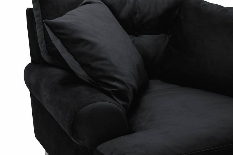Andrew Lænestol Velour - Sort/Krom - Møbler - Stole & lænestole - Lænestole - Howard lænestol