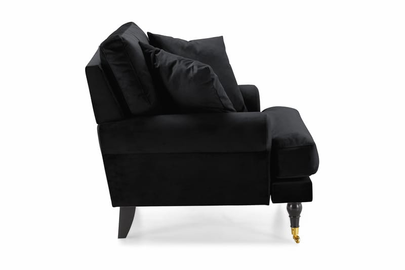 Andrew Lænestol Velour - Sort/Messing - Møbler - Stole & lænestole - Lænestole - Howard lænestol