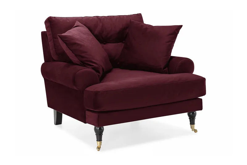Andrew Velourlænestol, Lilla/Messing