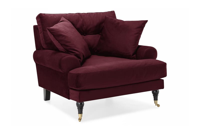 Andrew Velourlænestol, Lilla/Messing