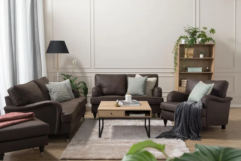 Howard Classic Lænestol Kunstlæder - Vintage Brun - Møbler - Stole & lænestole - Lænestole - Howard lænestol