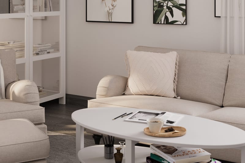 Howard Classic Lænestol med Puf - Beige - Møbler - Stole & lænestole - Lænestole - Howard lænestol