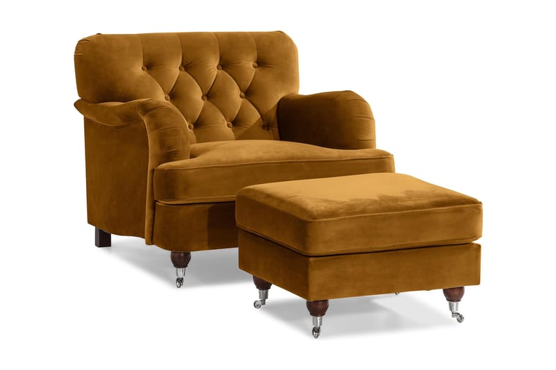 Howard Riviera Lænestol med Fodskammel - Amber - Møbler - Stole & lænestole - Lænestole - Howard lænestol