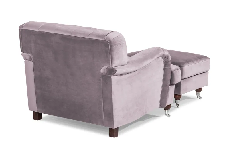 Howard Riviera Lænestol med Fodskammel - Lilla - Møbler - Stole & lænestole - Lænestole - Howard lænestol