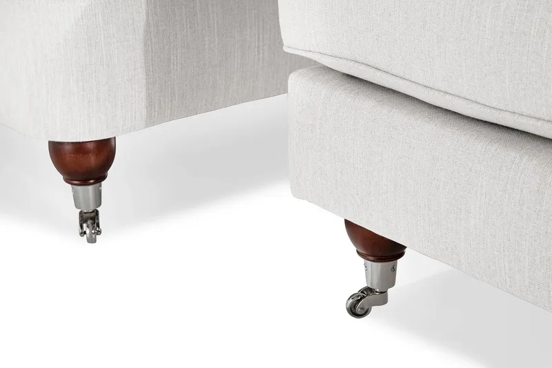 Howard Riviera Lænestol med Fodskammel - Linnebeige - Møbler - Stole & lænestole - Lænestole - Howard lænestol