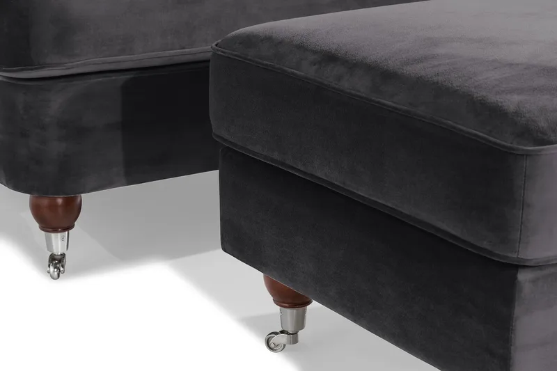 Howard Riviera Lænestol med Fodskammel - Mørkegrå - Møbler - Stole & lænestole - Lænestole - Howard lænestol