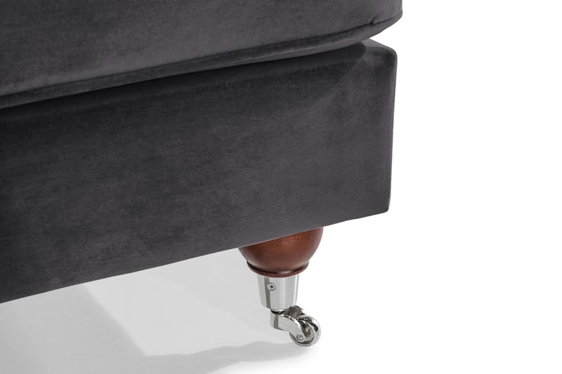 Howard Riviera Lænestol med Fodskammel - Mørkegrå - Lænestol med fodskammel - Howard lænestol