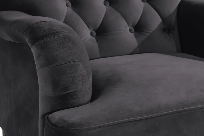 Howard Riviera Lænestol med Fodskammel - Mørkegrå - Møbler - Stole & lænestole - Lænestole - Howard lænestol