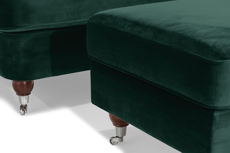 Howard Riviera Lænestol med Fodskammel - Mørkegrøn - Møbler - Stole & lænestole - Lænestole - Howard lænestol