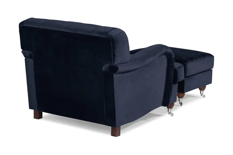 Howard Riviera Lænestol med Fodskammel - Midnatsblå - Møbler - Stole & lænestole - Lænestole - Howard lænestol