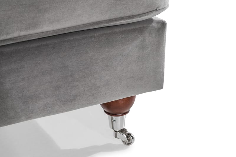 Howard Riviera Lænestol med Fodskammel - Sølvgrå - Lænestol med fodskammel - Howard lænestol