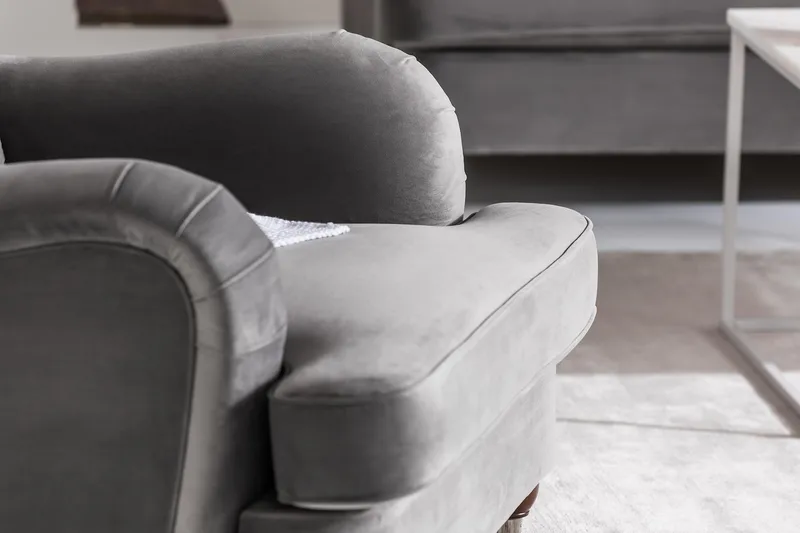 Howard Riviera Lænestol med Fodskammel - Sølvgrå - Møbler - Stole & lænestole - Lænestole - Howard lænestol