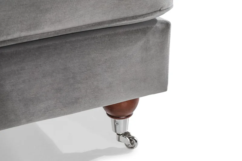 Howard Riviera Lænestol med Fodskammel - Sølvgrå - Møbler - Stole & lænestole - Lænestole - Howard lænestol