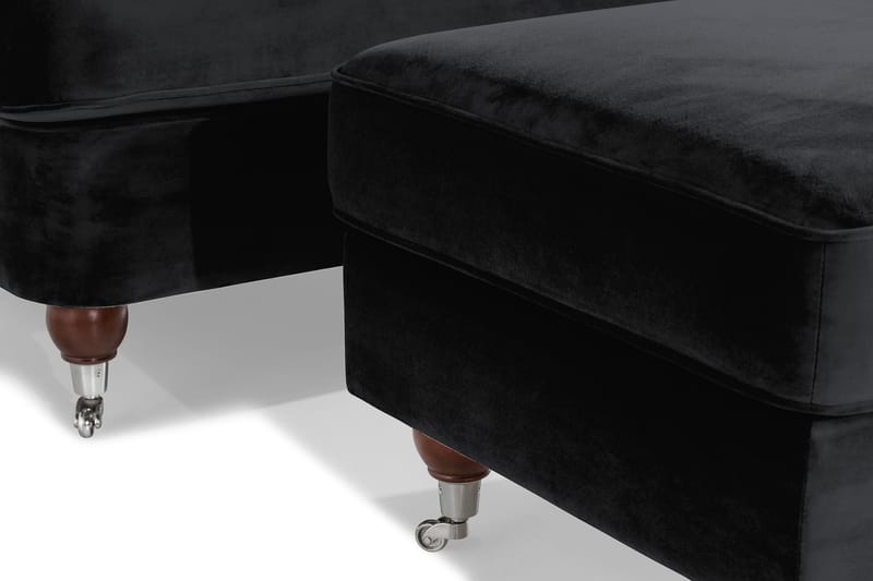 Howard Riviera Lænestol med Fodskammel - Sort - Møbler - Stole & lænestole - Lænestole - Howard lænestol