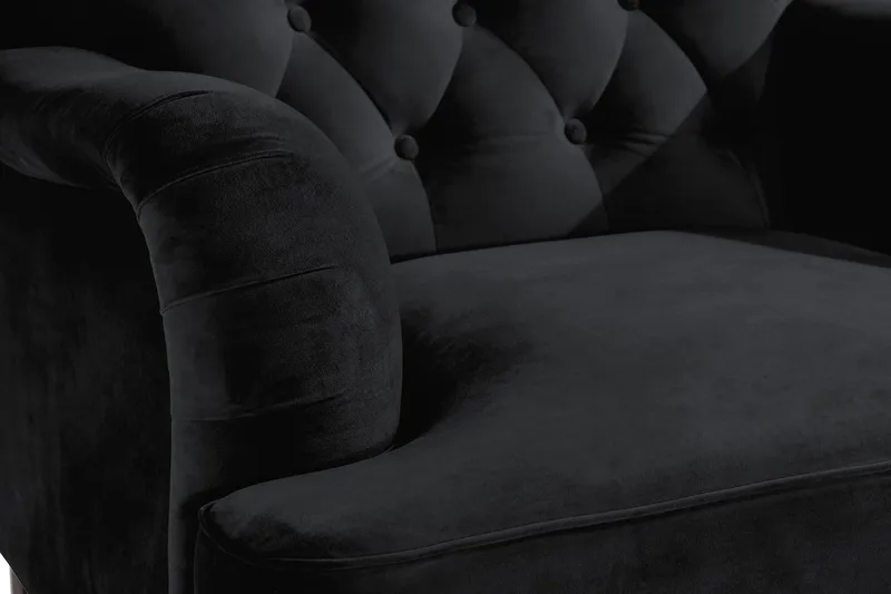 Howard Riviera Lænestol med Fodskammel - Sort - Møbler - Stole & lænestole - Lænestole - Howard lænestol