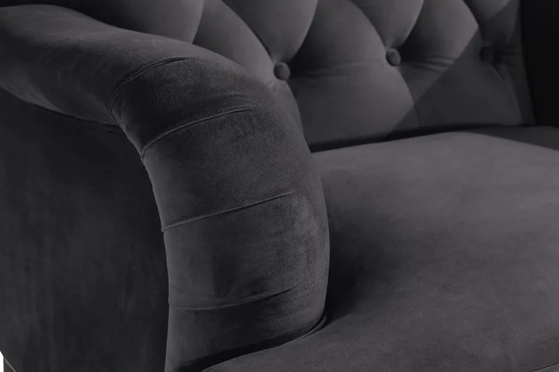 Howard Riviera Lænestol Velour - Mørkegrå - Møbler - Stole & lænestole - Lænestole - Howard lænestol