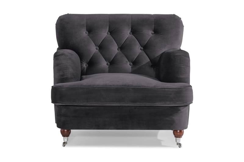 Howard Riviera Lænestol Velour - Mørkegrå - Møbler - Stole & lænestole - Lænestole - Howard lænestol