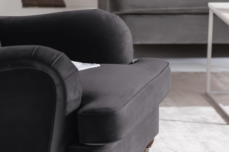 Howard Riviera Lænestol Velour - Mørkegrå - Møbler - Stole & lænestole - Lænestole - Howard lænestol