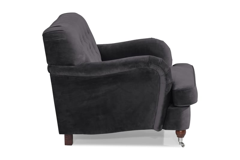 Howard Riviera Lænestol Velour - Mørkegrå - Møbler - Stole & lænestole - Lænestole - Howard lænestol