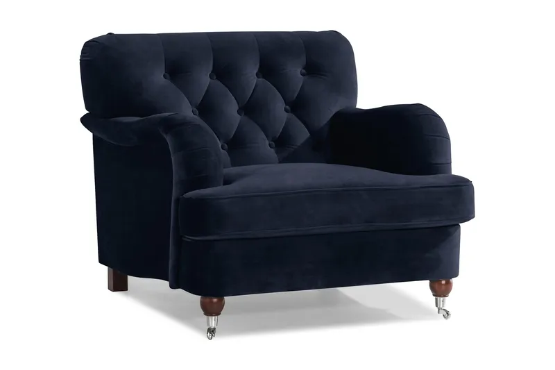 Howard Riviera Lænestol Velour, Midnatsblå