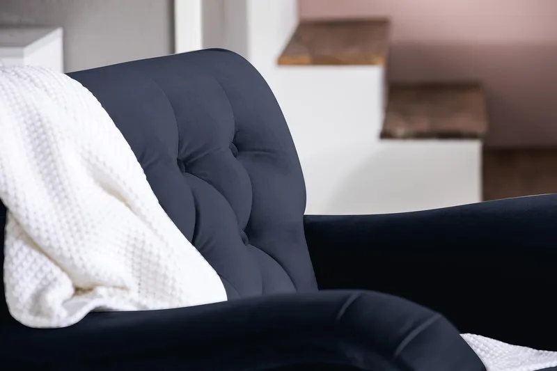 Howard Riviera Lænestol Velour - Midnatsblå - Møbler - Stole & lænestole - Lænestole - Howard lænestol