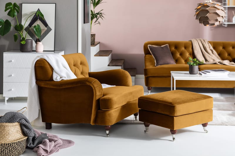 Howard Riviera Velour Lænestol - Amber - Møbler - Stole & lænestole - Lænestole - Howard lænestol