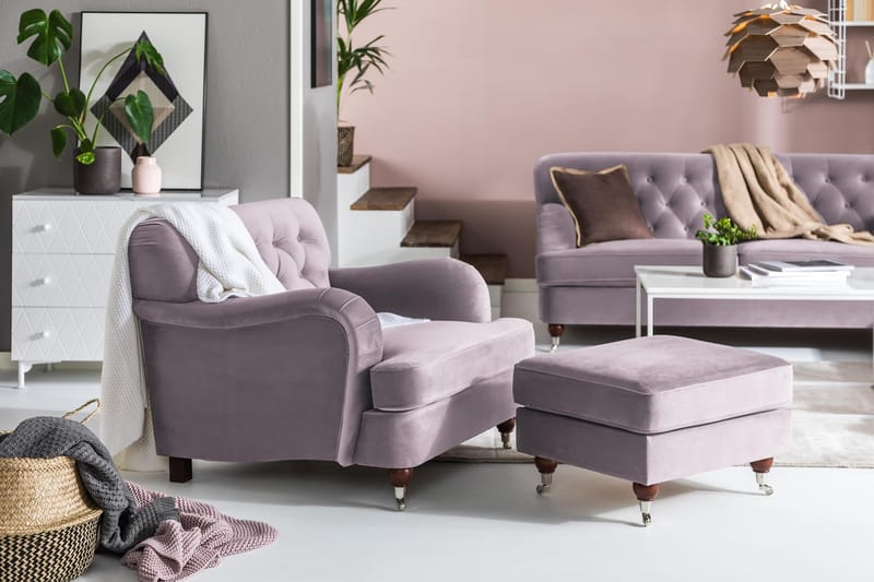Howard Riviera Velour Lænestol - Lilla - Møbler - Stole & lænestole - Lænestole - Howard lænestol