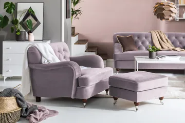 Howard Riviera Velour Lænestol - Lilla - Møbler - Stole & lænestole - Lænestole - Howard lænestol