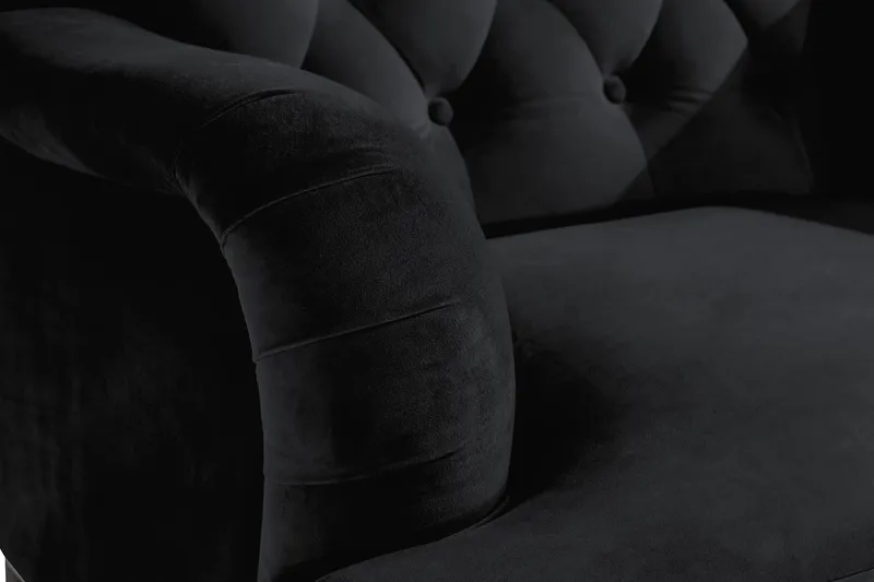 Howard Riviera Velour Lænestol - Sort - Møbler - Stole & lænestole - Lænestole - Howard lænestol