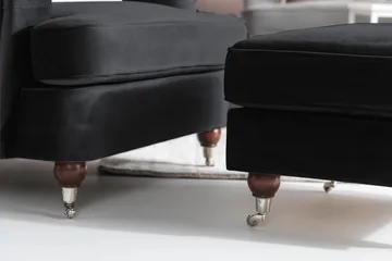 Howard Riviera Velour Lænestol - Sort - Møbler - Stole & lænestole - Lænestole - Howard lænestol