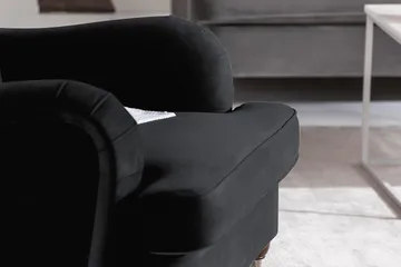 Howard Riviera Velour Lænestol - Sort - Møbler - Stole & lænestole - Lænestole - Howard lænestol