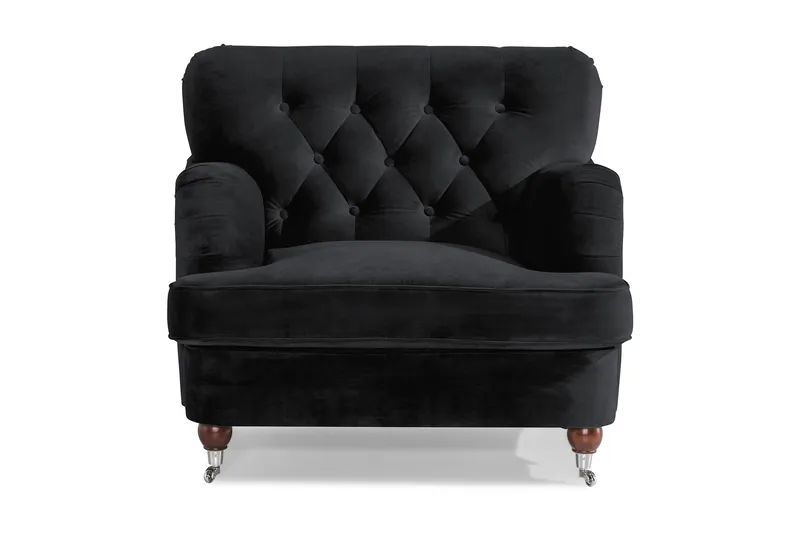 Howard Riviera Velour Lænestol - Sort - Møbler - Stole & lænestole - Lænestole - Howard lænestol