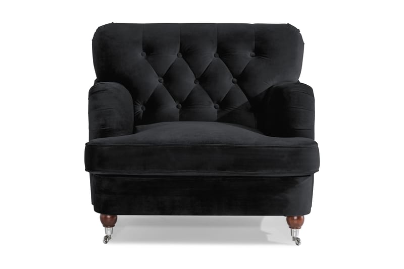 Howard Riviera Velour Lænestol - Sort - Møbler - Stole & lænestole - Lænestole - Howard lænestol