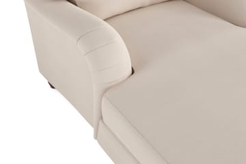 Howard Lyx Klassisk Lænestol med Chaiselong og Hjul i Stof - Beige - Møbler - Stole & lænestole - Lænestole
