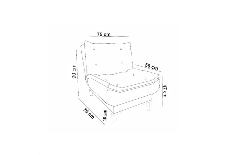 Hunterville Lænestol - Antracit - Møbler - Stole & lænestole - Lænestole - Lænestol uden armlæn