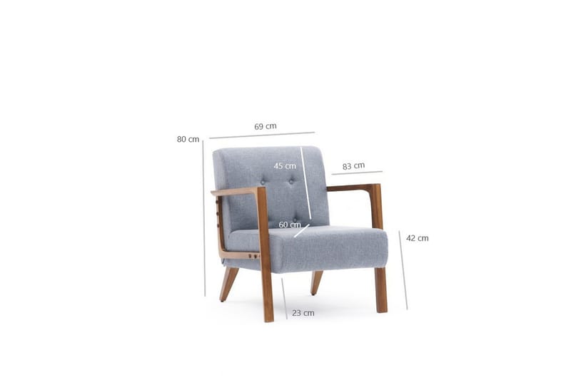 Husada Lænestol - Lyseblå - Møbler - Stole & lænestole - Lænestole