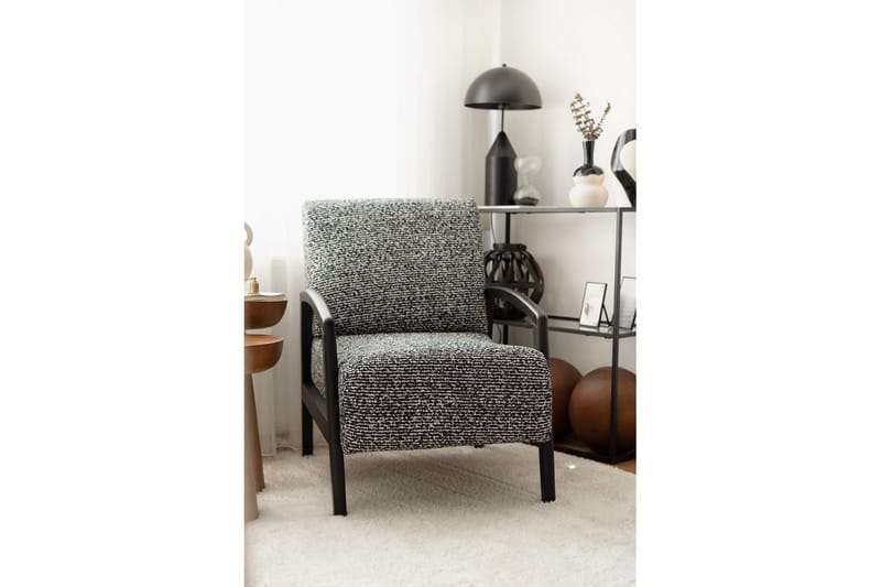 Illen Öronlappsfåtölj - Sort/Hvid - Møbler - Stole & lænestole - Lænestole - Øreklapstol