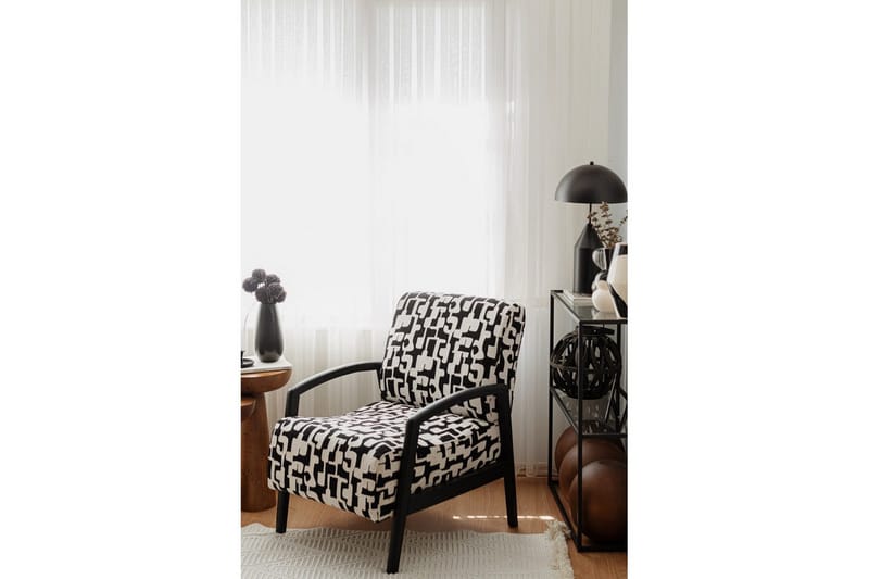 Illen Öronlappsfåtölj - Sort/Hvid - Møbler - Stole & lænestole - Lænestole - Øreklapstol