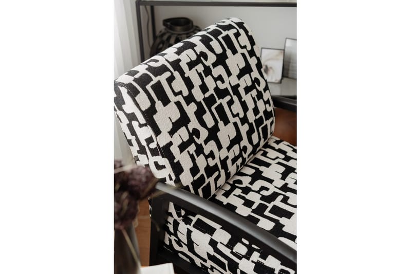 Illen Öronlappsfåtölj - Sort/Hvid - Møbler - Stole & lænestole - Lænestole - Øreklapstol