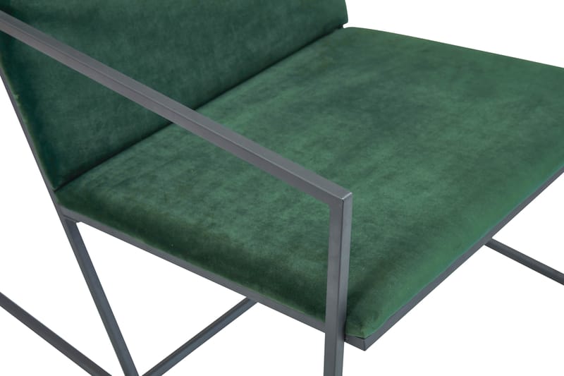 Indy Lænestol Velour - Mørkegrøn - Lænestole