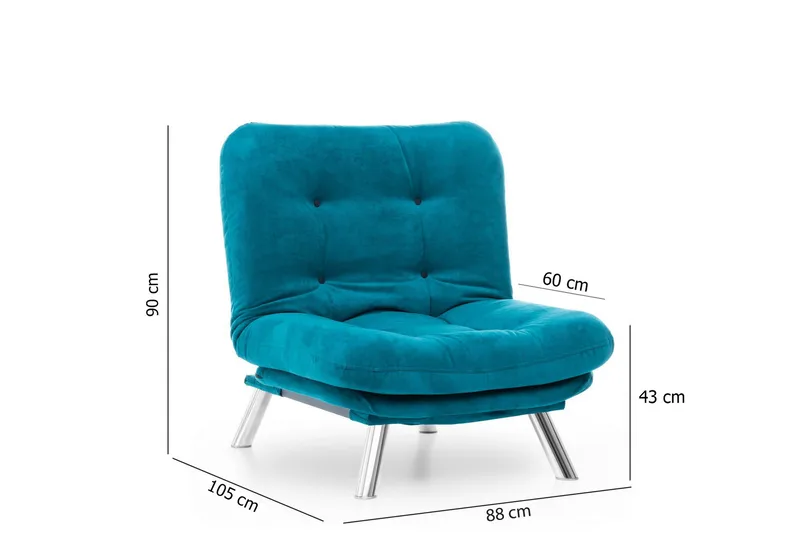 Janiece lænestol - Blågrøn - Møbler - Stole & lænestole - Lænestole